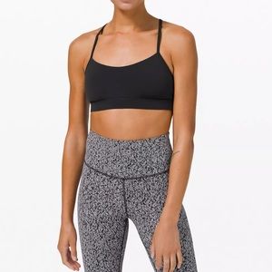 Black Lululemon Mesh Flow Bra Light Support